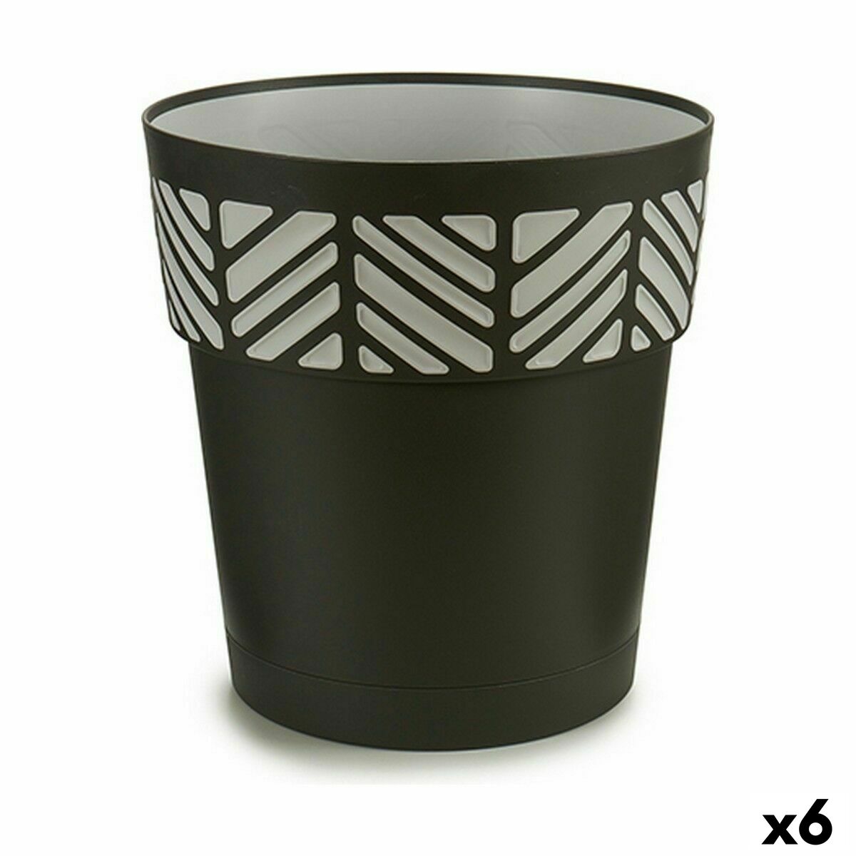Självvattnande blomkruka Stefanplast Orfeo Antracitgrå Plast 29 x 29 x 29 cm (6 antal)