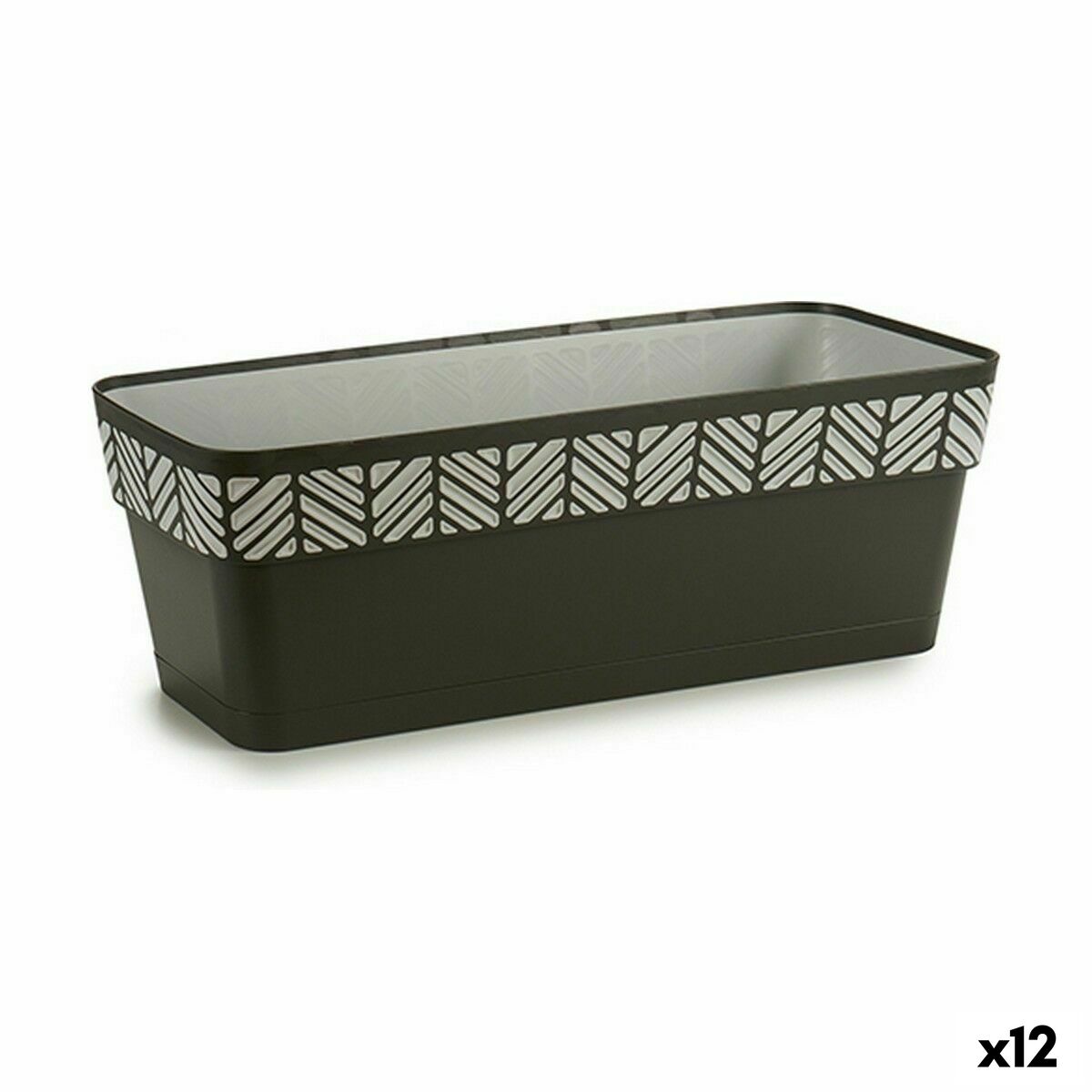 Blomlåda Stefanplast Orfeo Antracitgrå Plast 18 x 17 x 49,5 cm (12 antal)