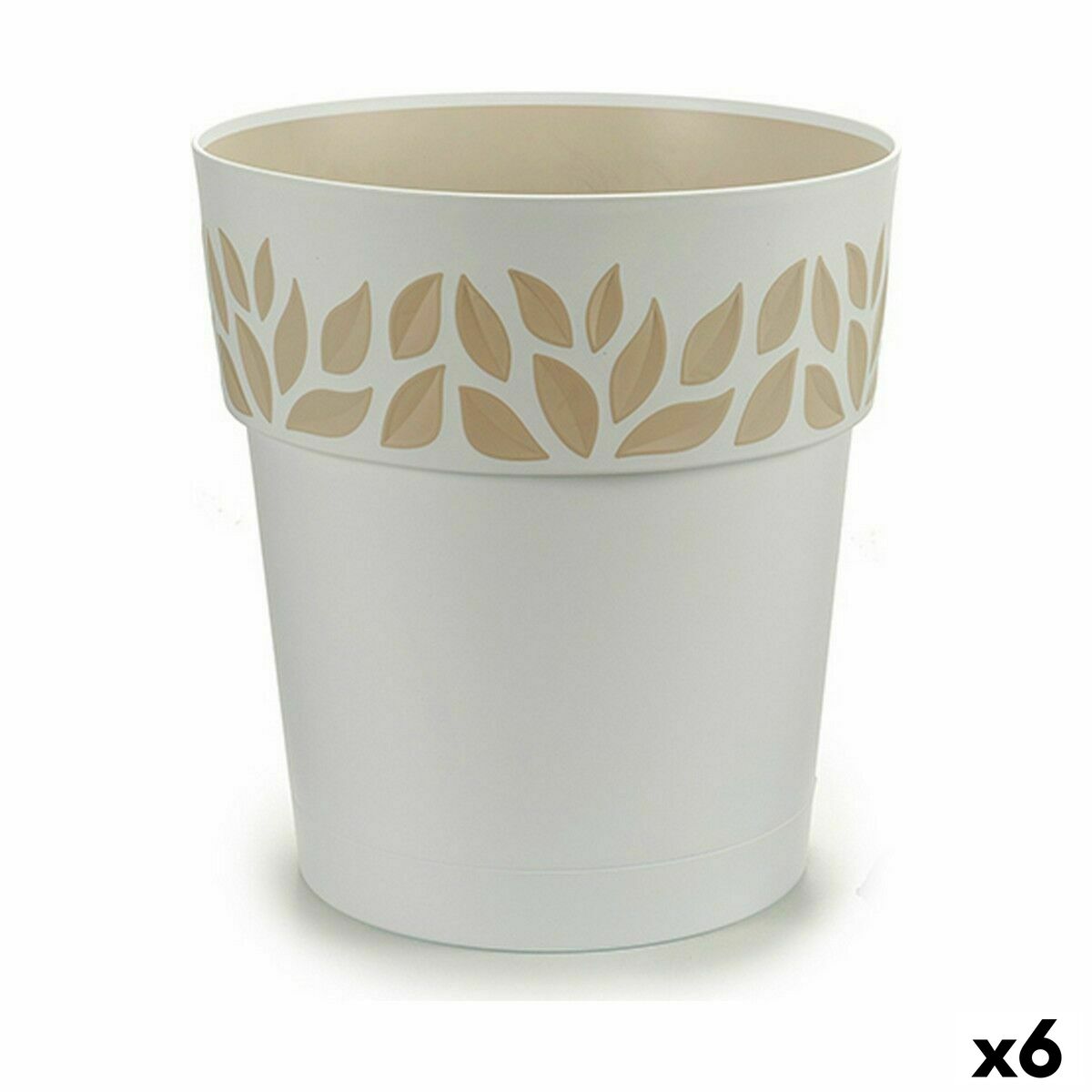 Självvattnande blomkruka Stefanplast Cloe Vit Plast 29 x 29 x 29 cm (6 antal)