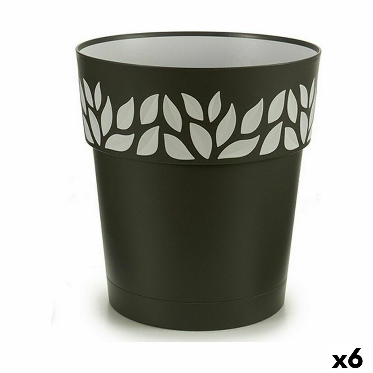 Självvattnande blomkruka Stefanplast Cloe Antracitgrå Plast 29 x 29 x 29 cm (6 antal)