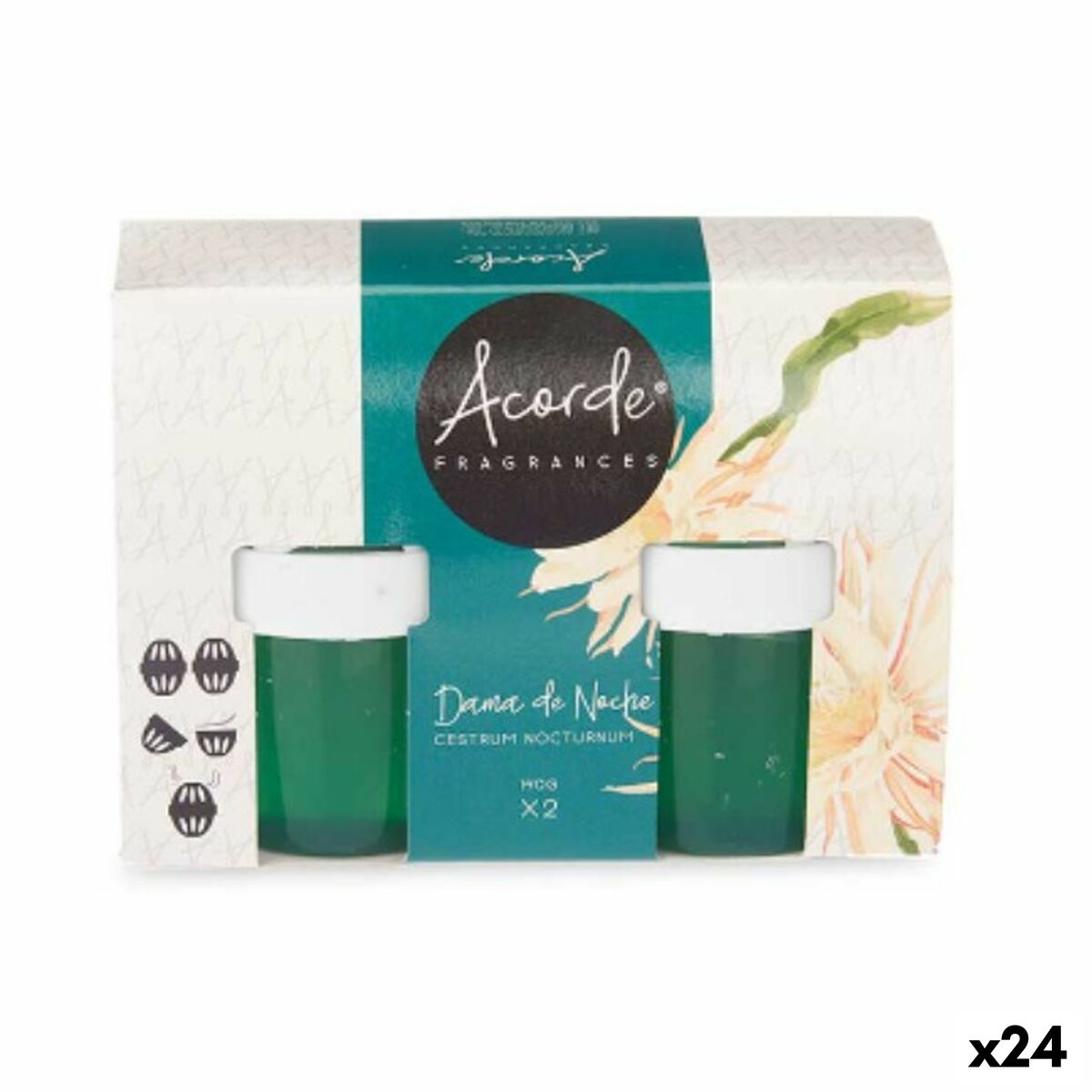Set med luftfräschare Acorde 1165-DAME DE N Nattens dam Gel (24 antal)