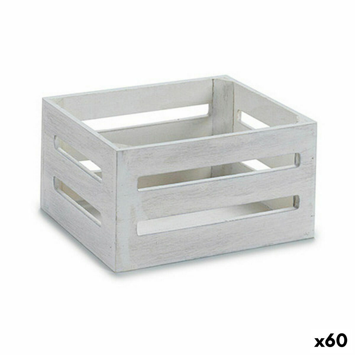 Dekorationslåda Vit Trä 16 x 8 x 11 cm (60 antal)
