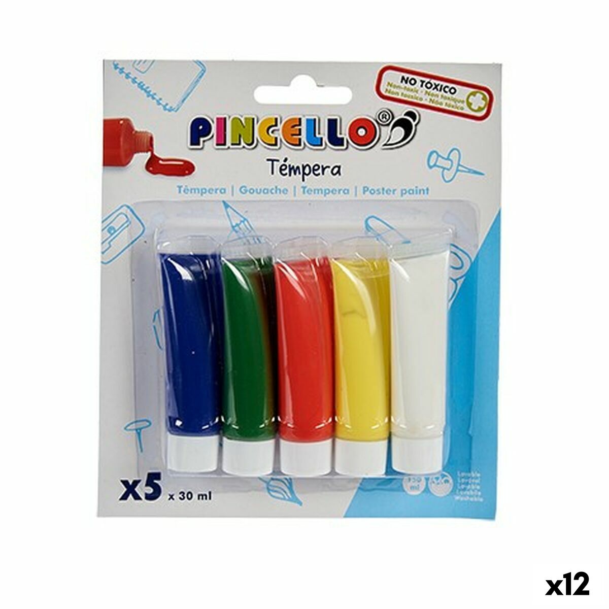 Gouache Pincello Multicolour 30 ml (12 antal)
