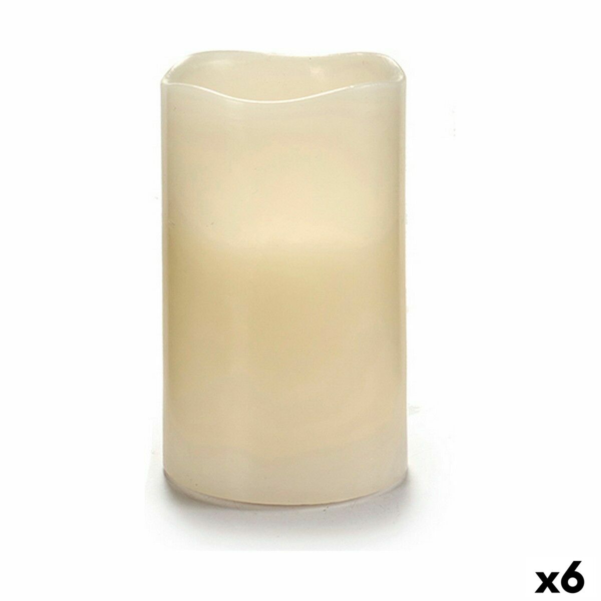 LED Ljus Kräm 7,5 x 12,5 x 7,5 cm (6 antal)