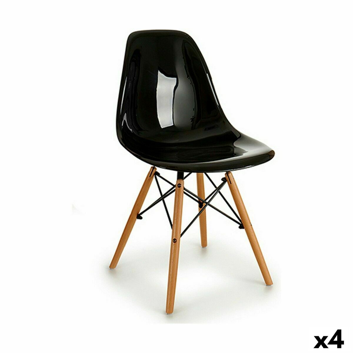 Matsalsstol Kirk Svart 53 x 82 x 47 cm (4 antal)
