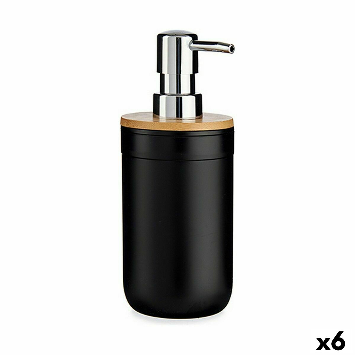 Tvåldispenser Berilo 51710 Svart Bambu polypropen 350 ml 8 x 17 x 9 cm (6 antal)
