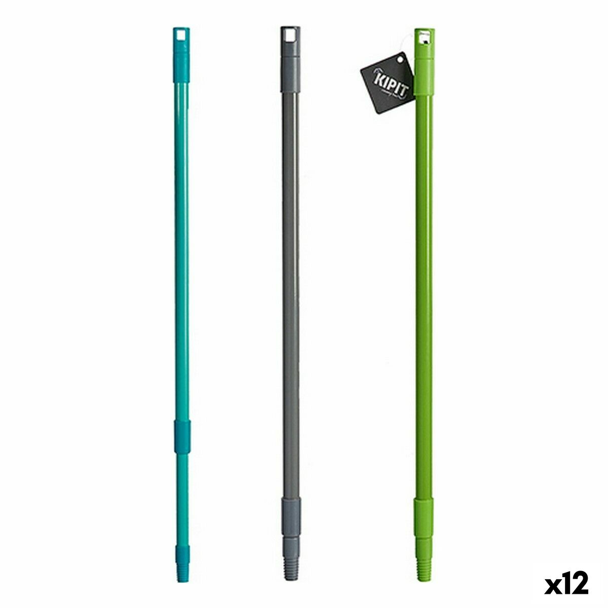 Sopborstskaft Kipit CC16890-B Metall Plast 120 cm Utdragbar (12 antal)