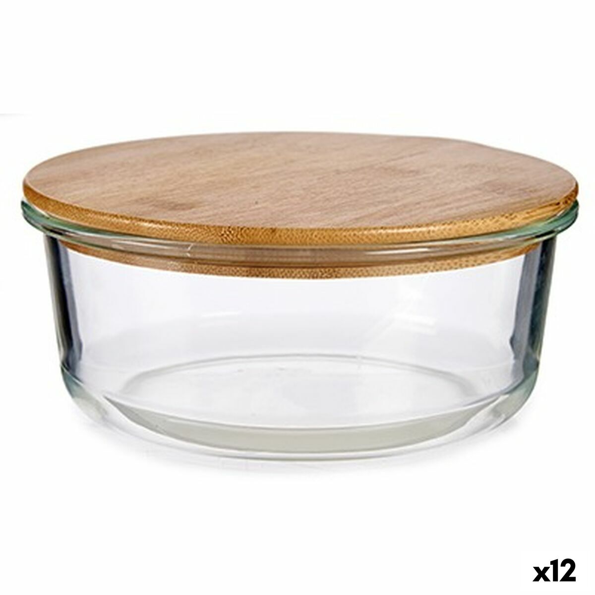 Rund matlåda med lock Vivalto LHB-HR-950F Bambu 17 x 7 x 17 cm (12 antal)