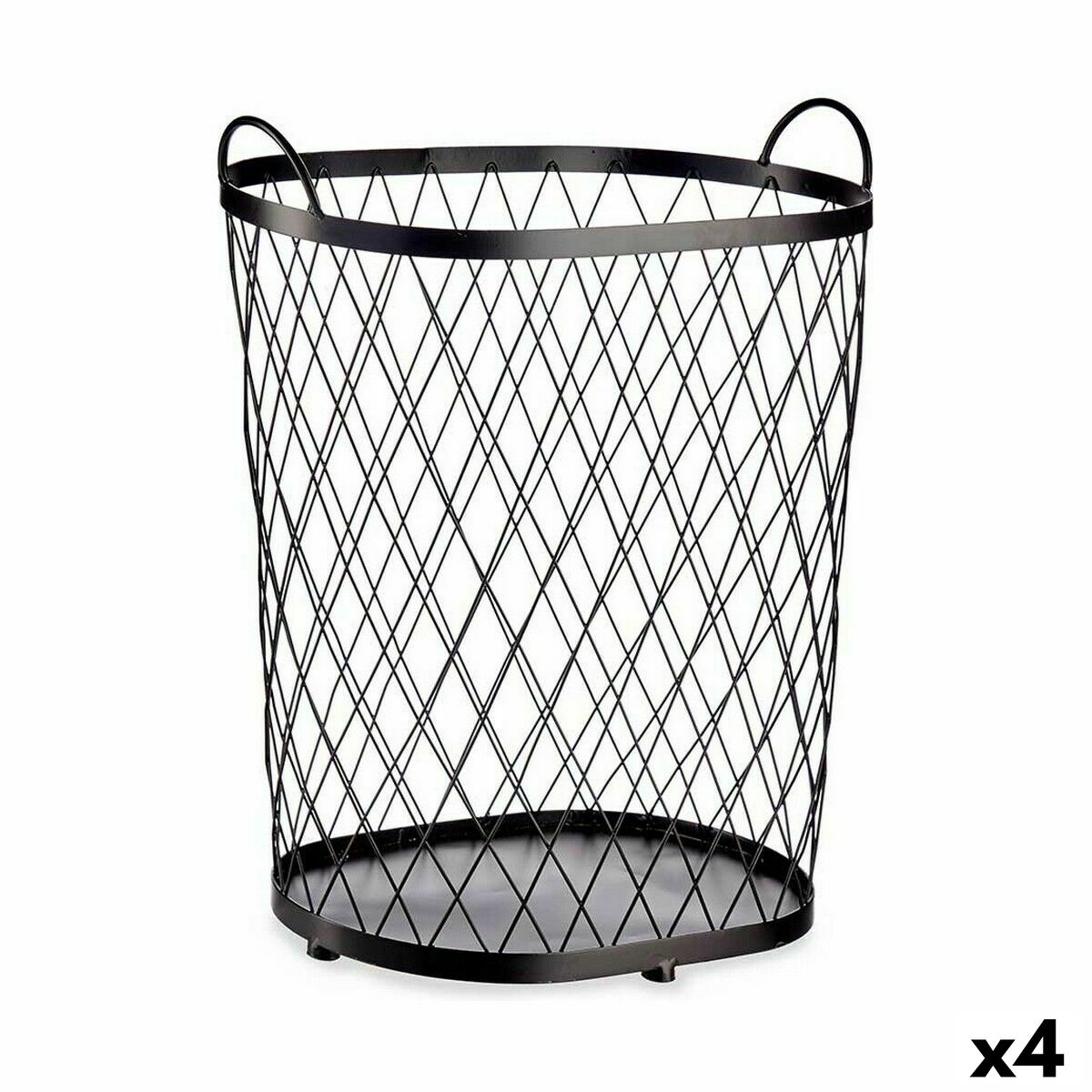 Korg Svart Metall 40 L 31 x 54,7 x 46,5 cm (4 antal)