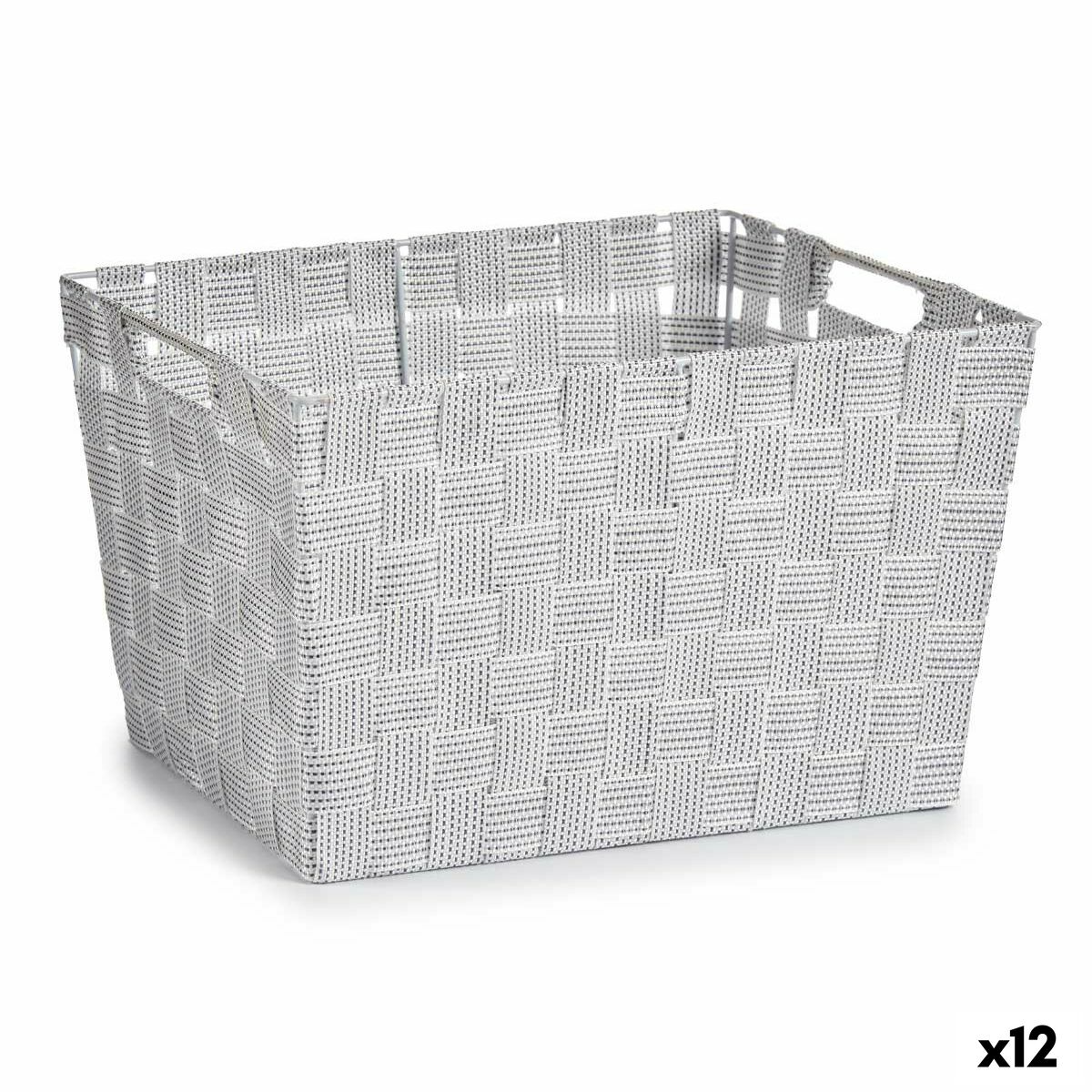 Tvättkorg Kipit A3-6875 Vit Tyg 10 L 25 x 20 x 35 cm (12 antal)