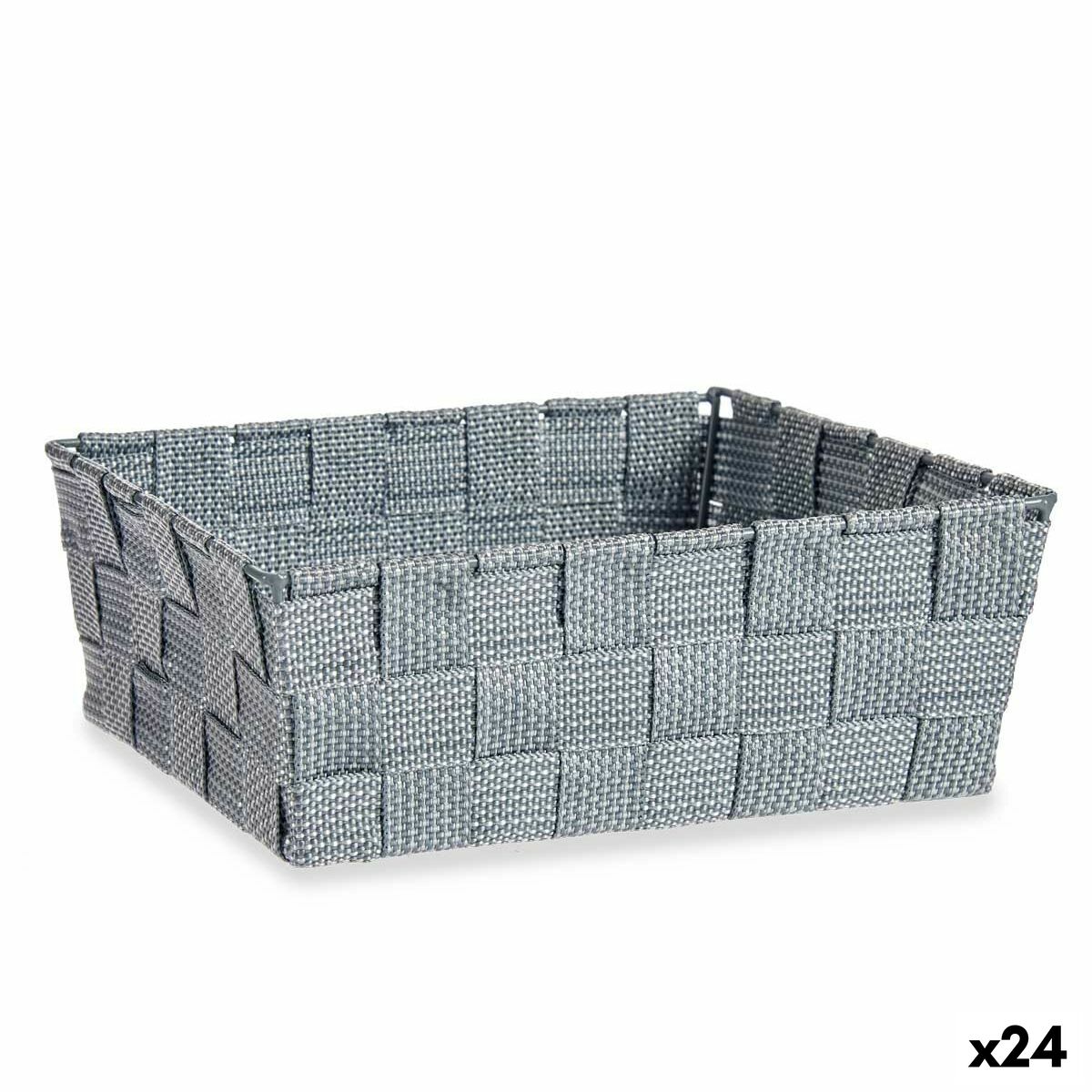 Multifunktionell korg Kipit A3-6930A9 Grå Tyg 2,4 L 20 x 8 x 24 cm (24 antal)