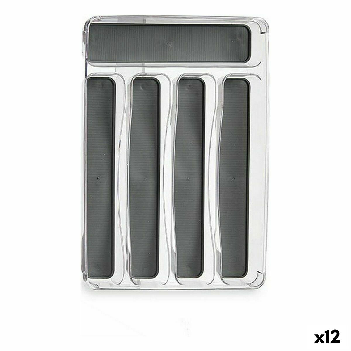 Besticks-sortering Återvunnen plast Grå 23,3 x 4,5 x 32,7 cm (12 antal)