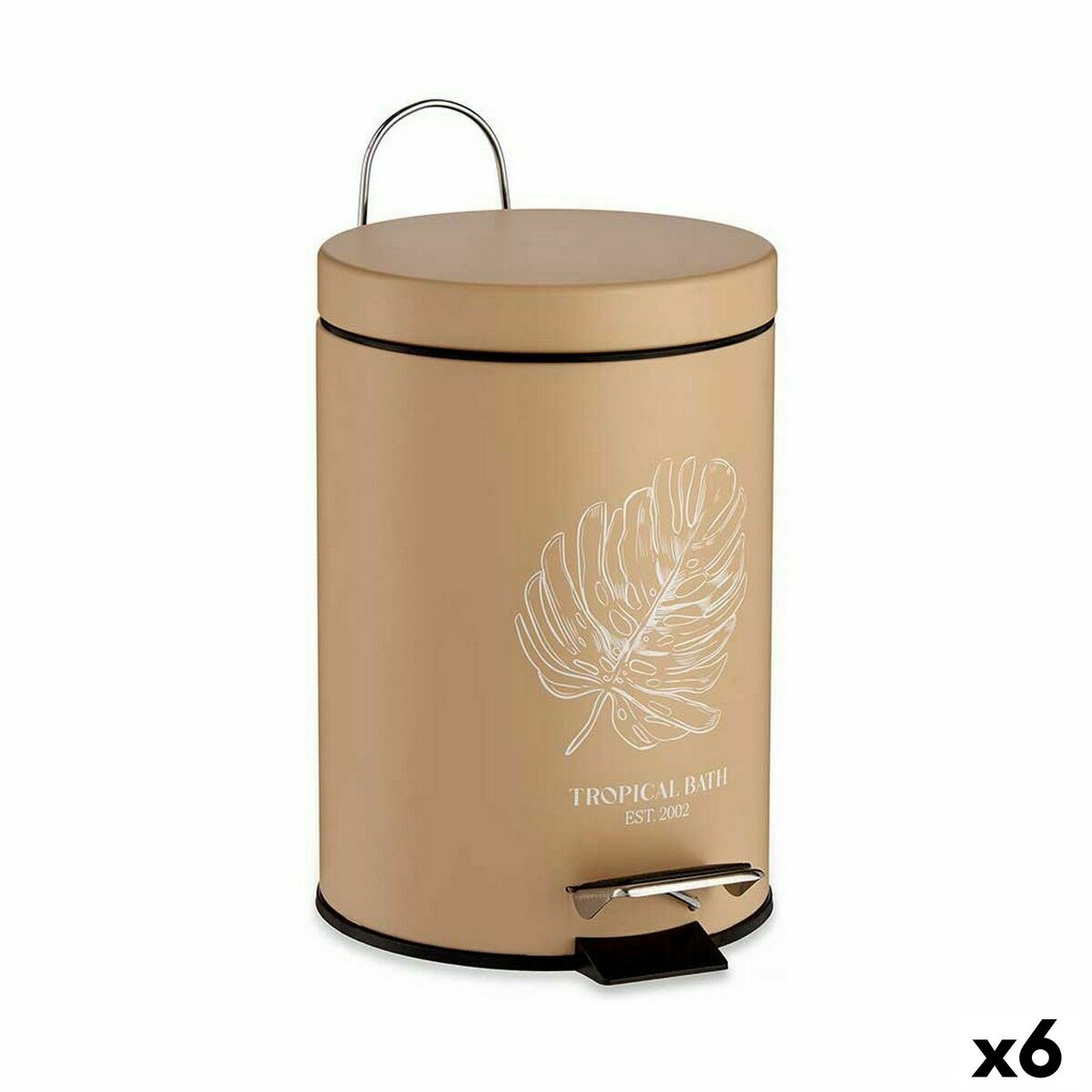 Pedalhink Berilo Tropical Bath Vit Beige Stål Plast 3 L (6 antal)