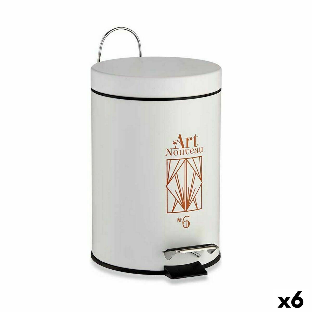 Pedalhink Berilo Art Nouveau Vit Brons Stål Plast 3 L (6 antal)