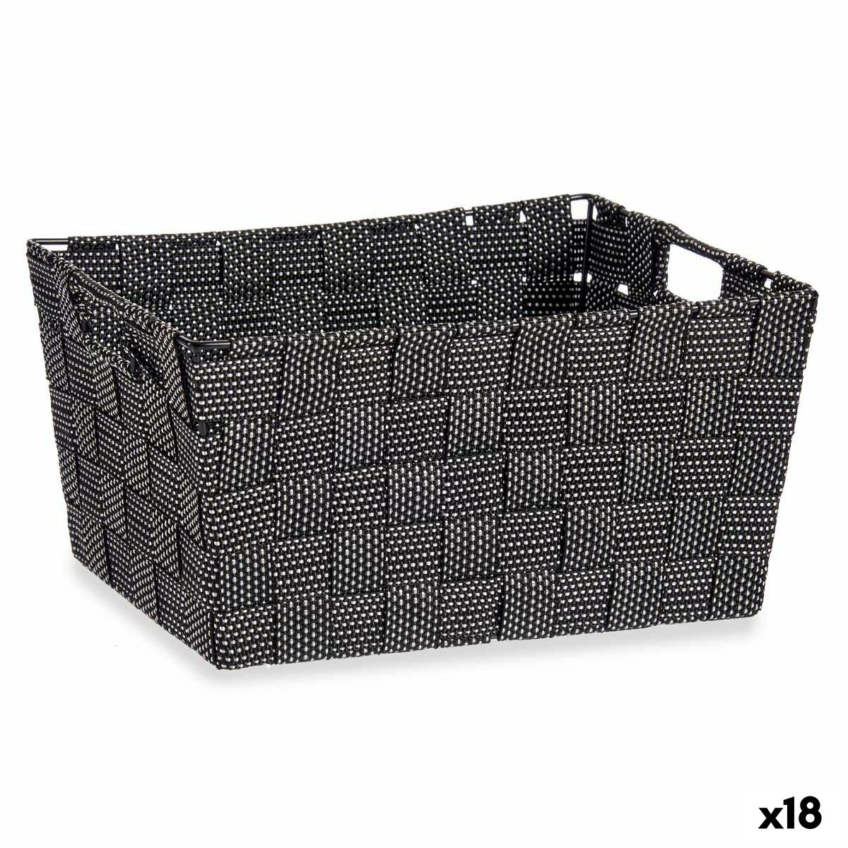 Multifunktionell korg Kipit A3-6883 Svart Tyg 30 x 14 x 20 cm 20 x 14 x 30 cm (18 antal)