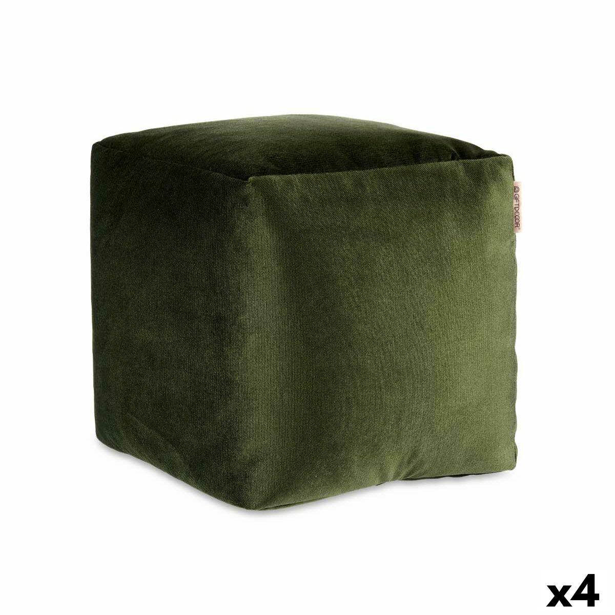 Puff Sammet Grön 30 x 30 x 30 cm (4 antal)