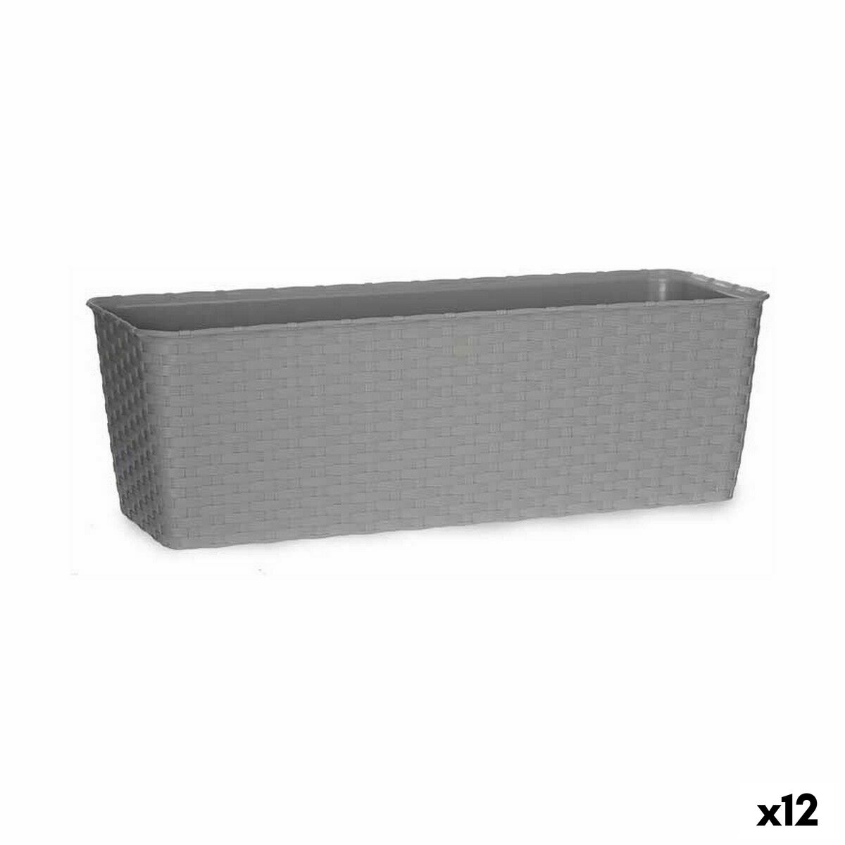 Blomlåda Stefanplast Grå Plast 18 x 16 x 49 cm (12 antal)