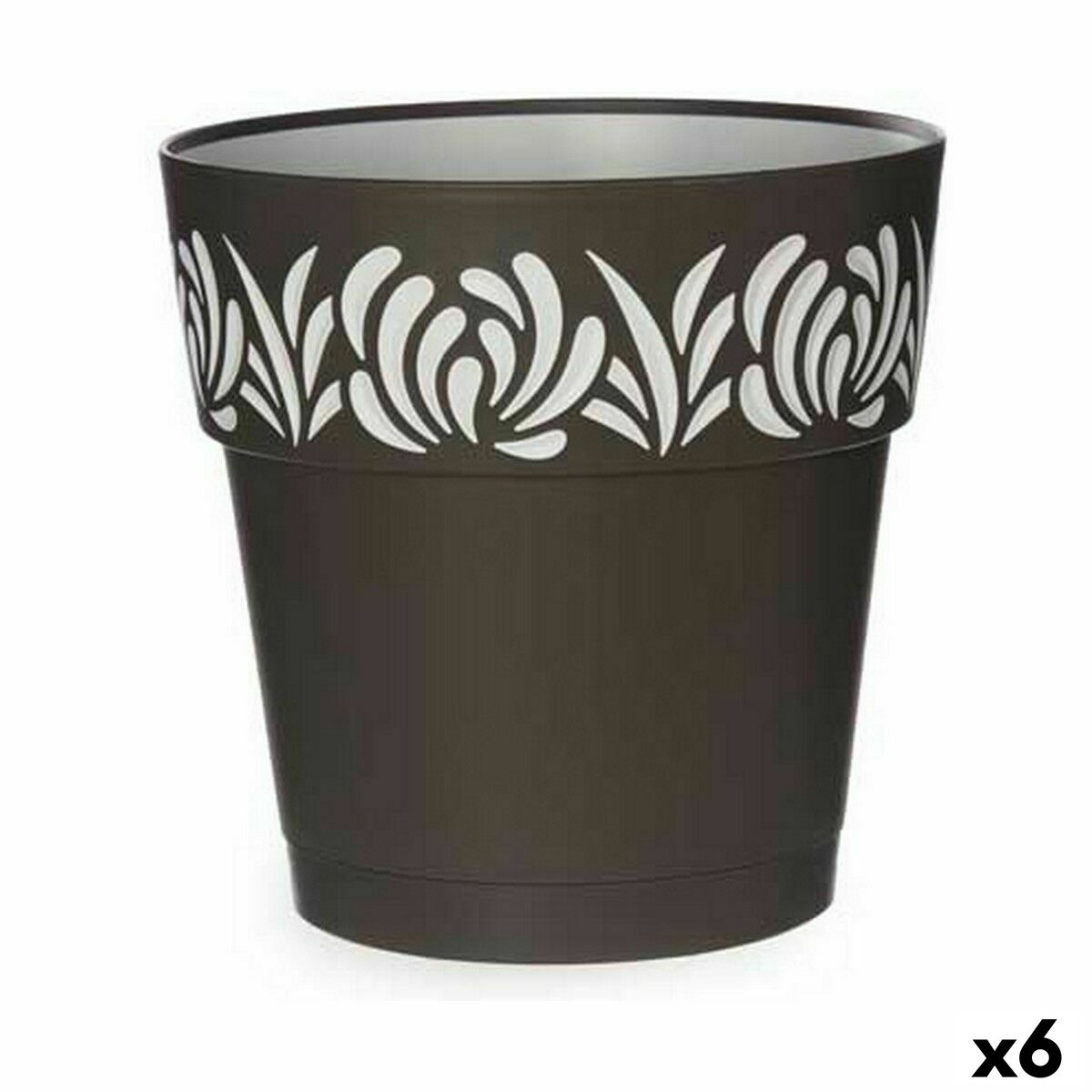 Självvattnande blomkruka Stefanplast Gaia Antracitgrå Plast 25 x 25 x 25 cm (6 antal)
