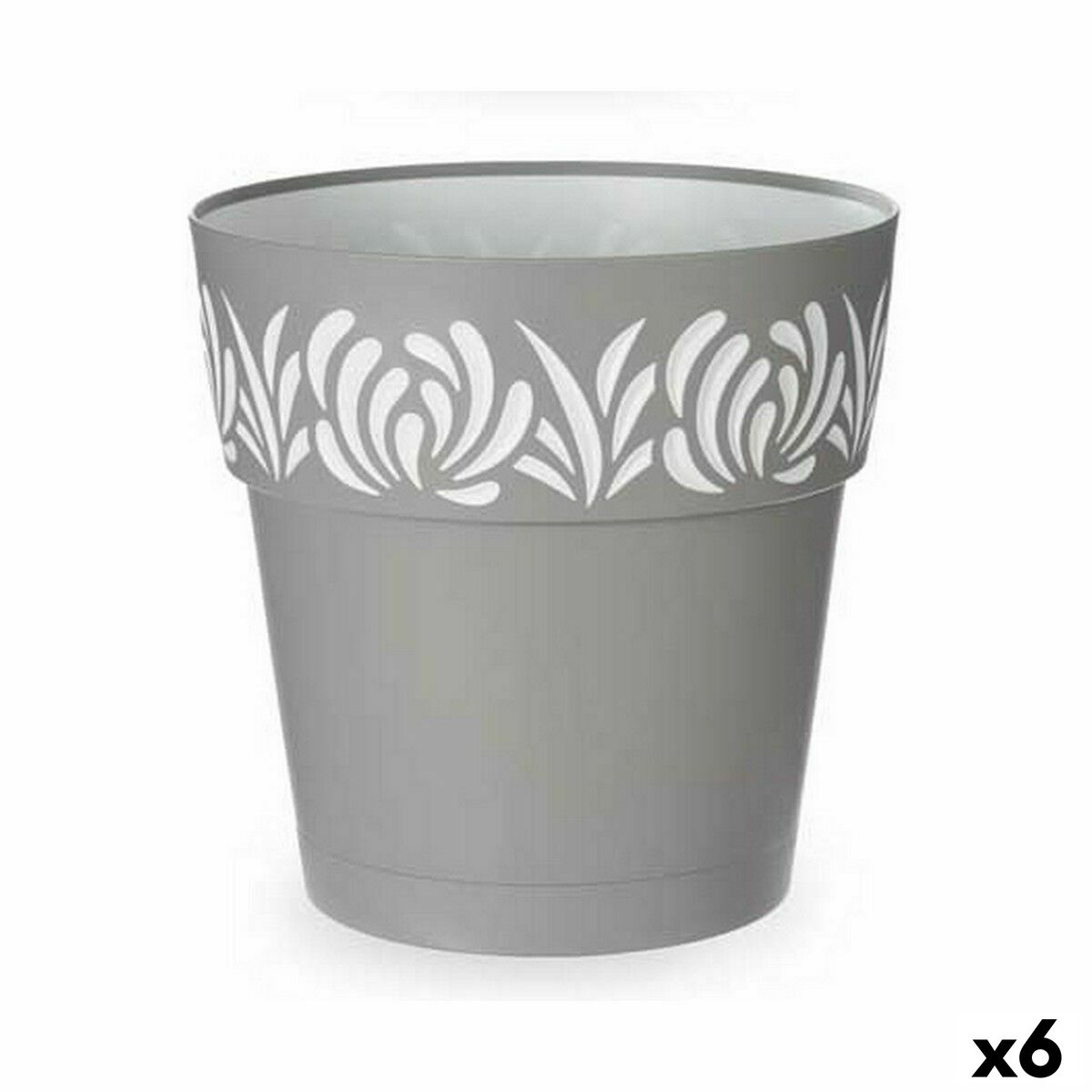 Självvattnande blomkruka Stefanplast Gaia Grå Plast 29 x 29 x 29 cm (6 antal)