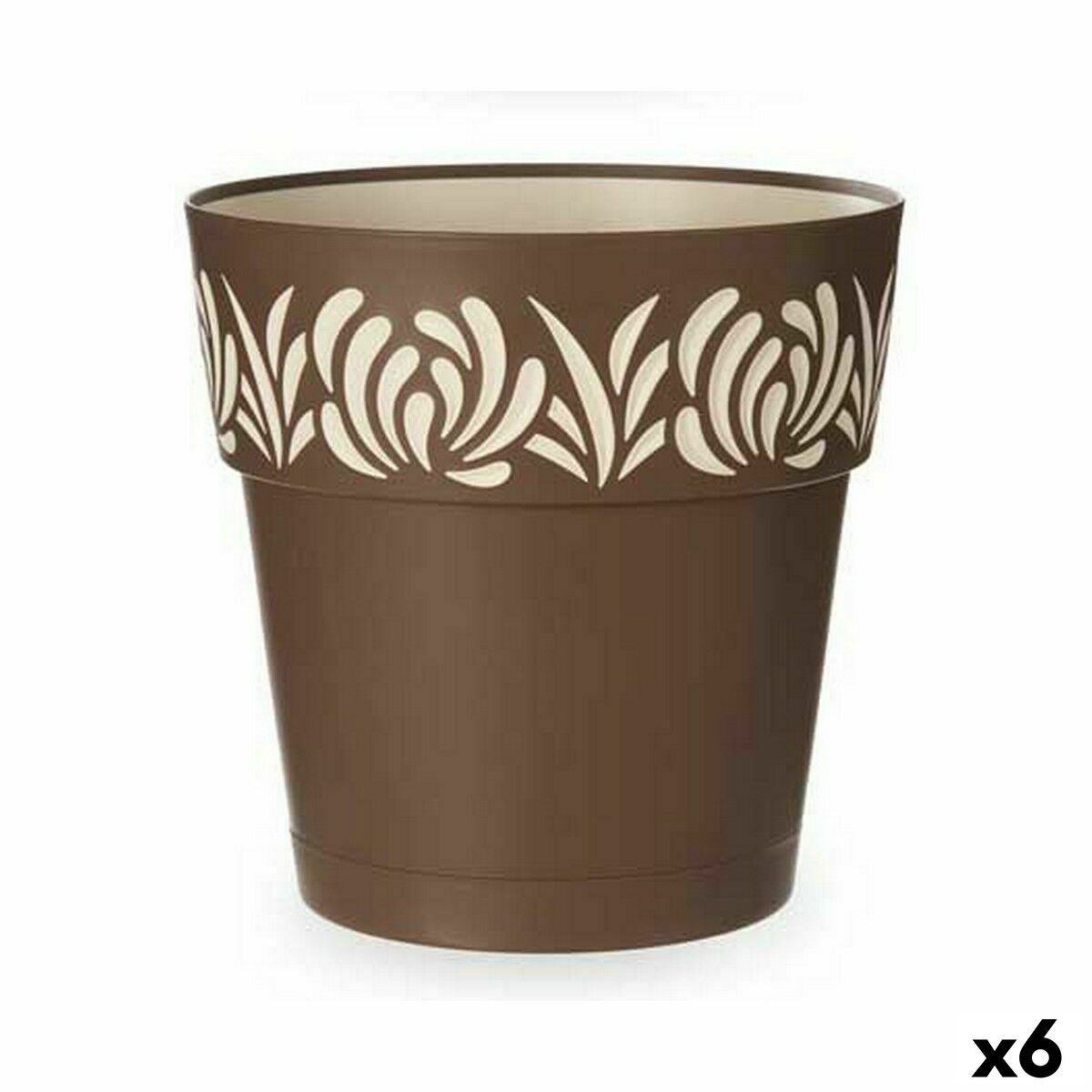 Självvattnande blomkruka Stefanplast Gaia Brun Plast 29 x 29 x 29 cm (6 antal)