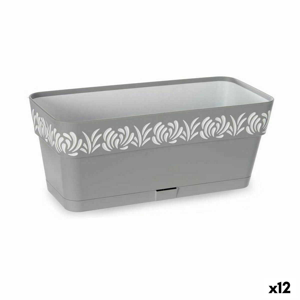 Blomlåda Stefanplast Gaia Grå Plast 13,3 x 12,3 x 29,3 cm (12 antal)