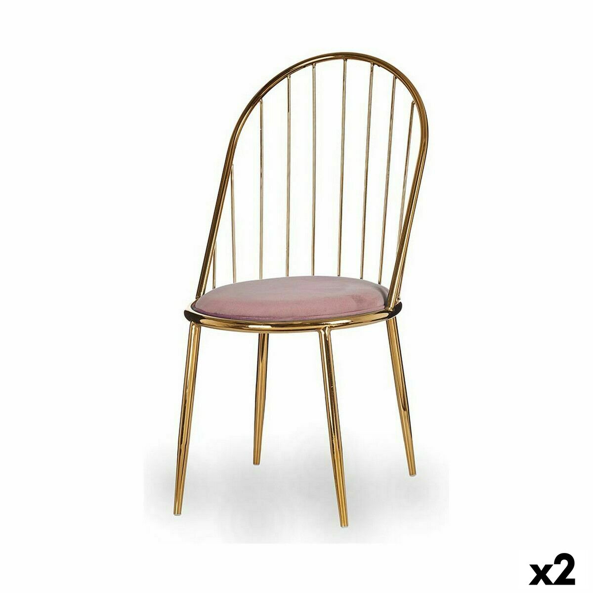 Stol Stänger Rosa Gyllene 48 x 95,5 x 48 cm (2 antal)