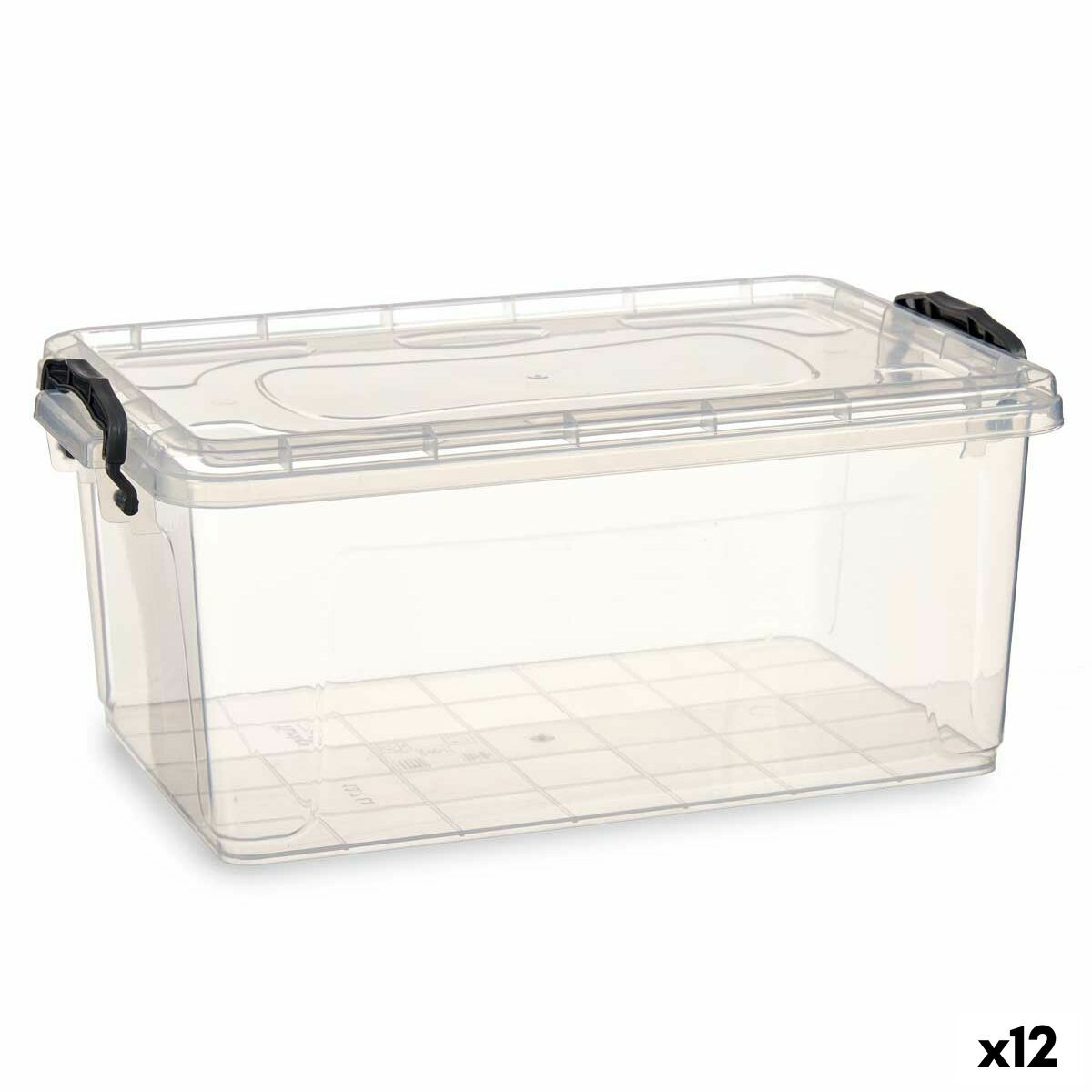 Förvaringslåda med lock Kipit TP546-1 Transparent Plast (12 antal)