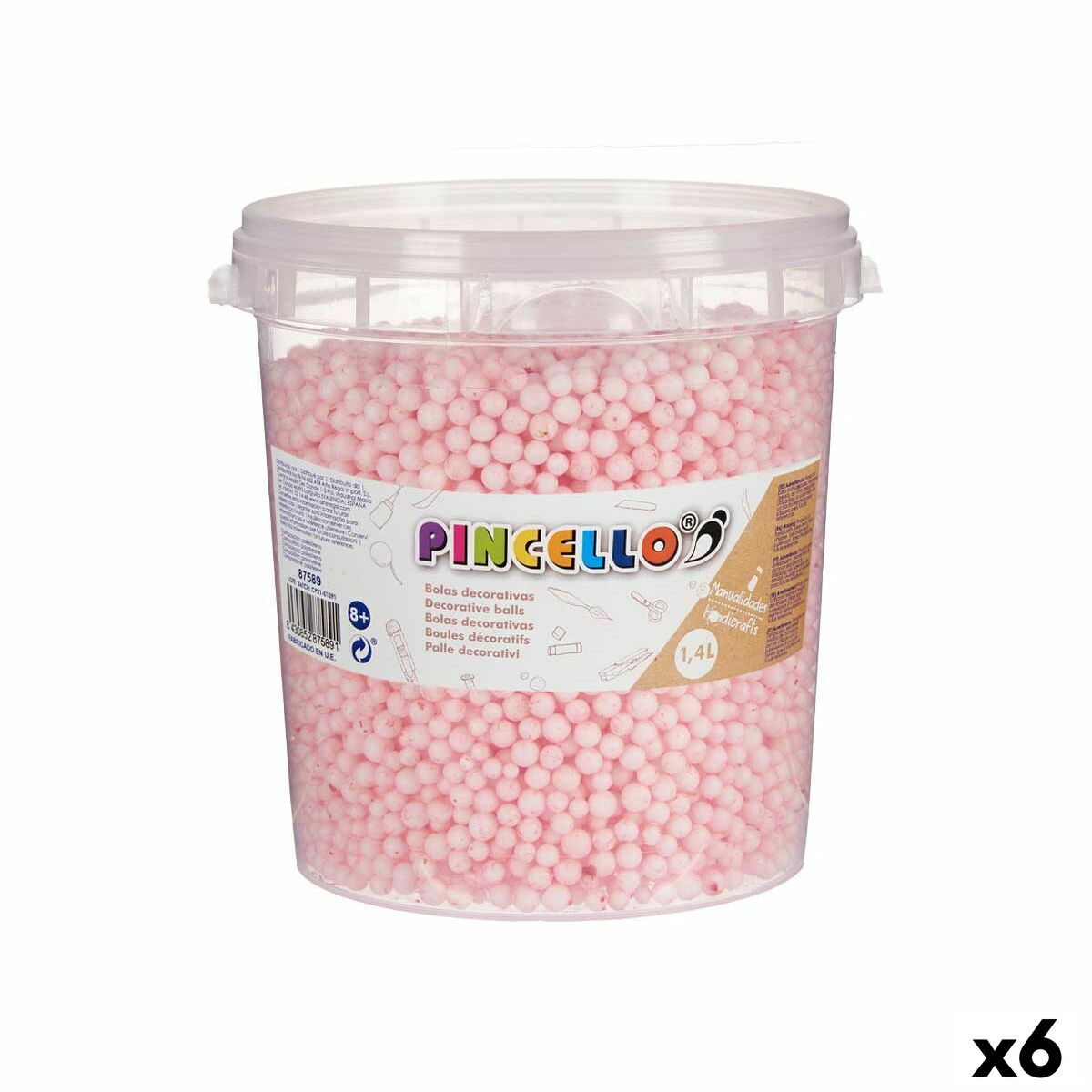 Pysselmaterial Bollar 6 antal 13,5 x 14 x 14,5 cm