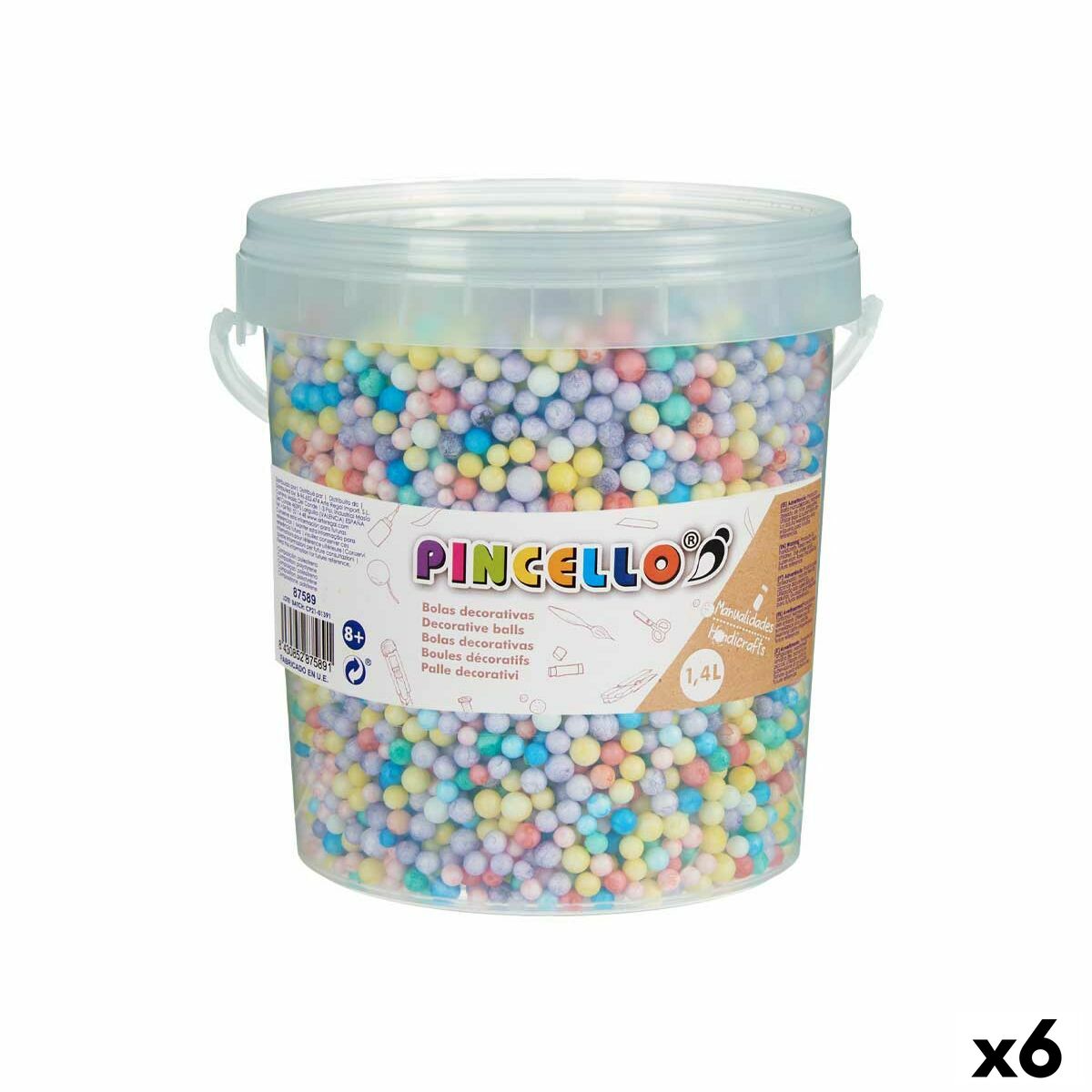 Pysselmaterial Bollar 6 antal 13,5 x 14 x 14,5 cm