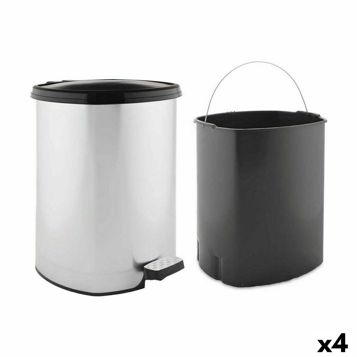 Pedalhink Berilo D002-1 Silvrig Plast 20 L (4 antal)