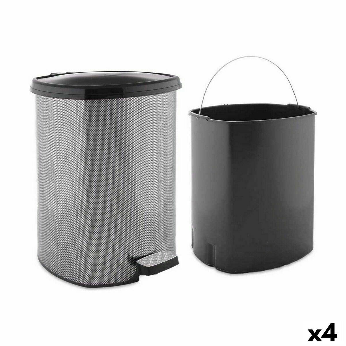 Pedalhink Berilo D002-2 Mörkgrå Plast 20 L (4 antal)