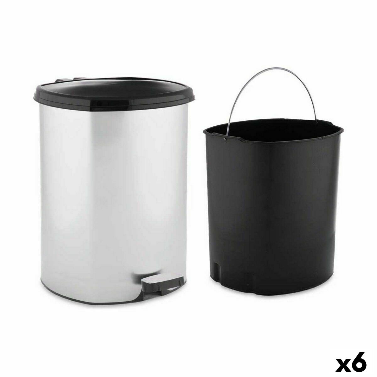 Pedalhink Berilo D003-1 Silvrig Plast 11 L (6 antal)