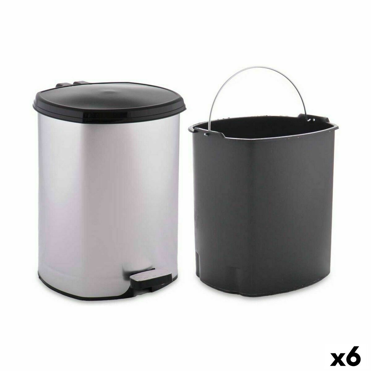 Pedalhink Berilo D004-1 Silvrig Plast 6 L (6 antal)