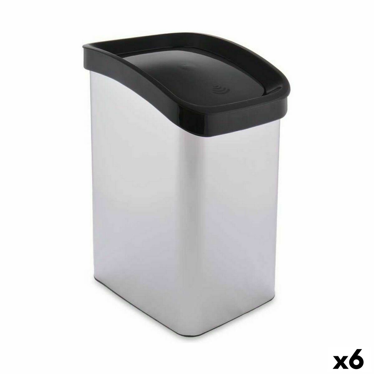 Papperskorg Berilo D085-1 Silvrig Plast 12 L Tipplastbil (6 antal)