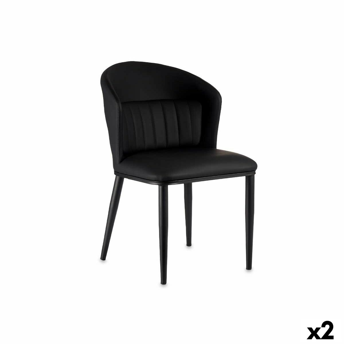 Fåtölj Rund Svart Stål 51 x 83,5 x 54 cm (2 antal)