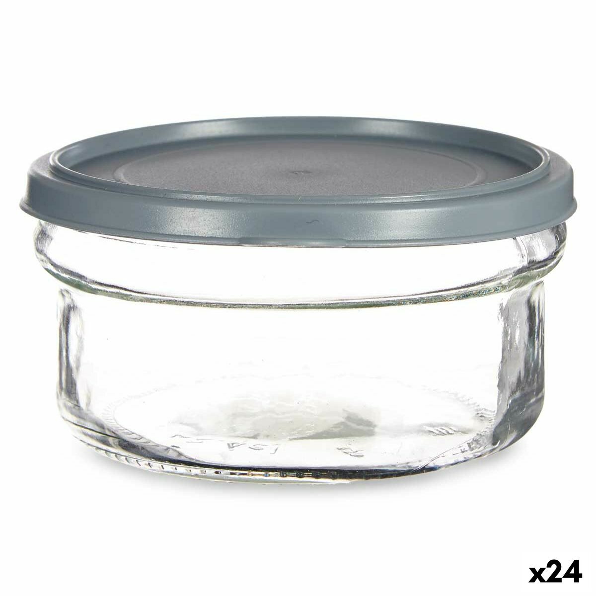 Rund matlåda med lock Vivalto 249-3 Grå Plast 415 ml 12 x 6 x 12 cm (24 antal)