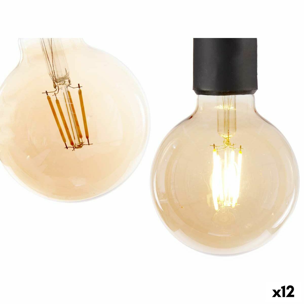 LED-lampa Vintage E27 Transparent 4 W 9,5 x 14 x 9,5 cm (12 antal)