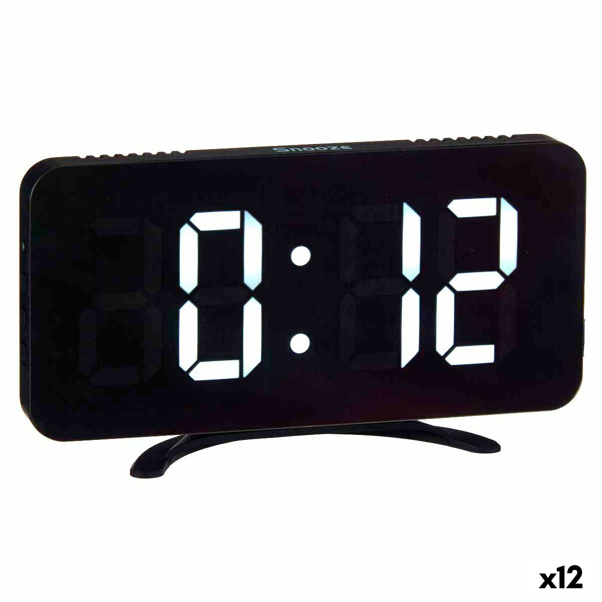 Digital bordsklocka Svart ABS 15,7 x 7,7 x 1,5 cm (12 antal)