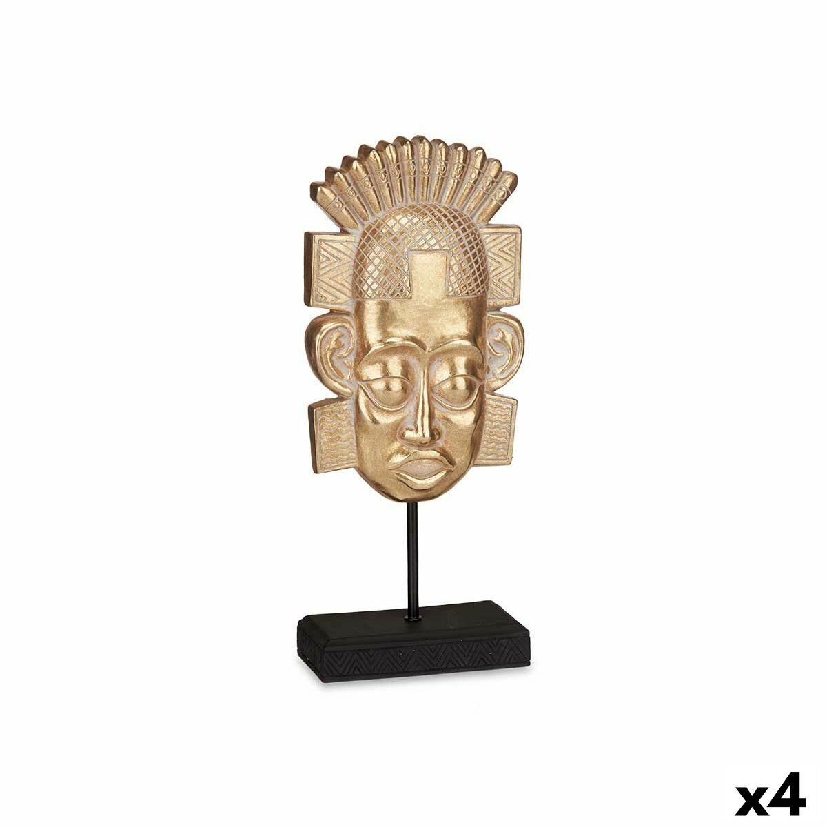 Prydnadsfigur Indier Gyllene 17,5 x 36 x 10,5 cm (4 antal)