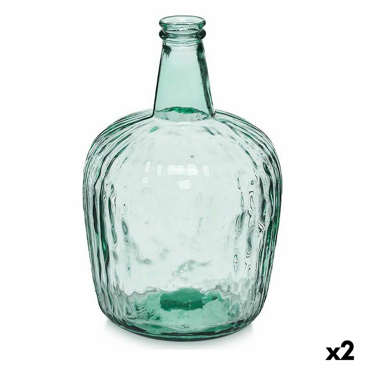 Flaska 2255/08R Transparent Ränder 8 L 14 x 44 x 13 cm Dekoration (2 antal)
