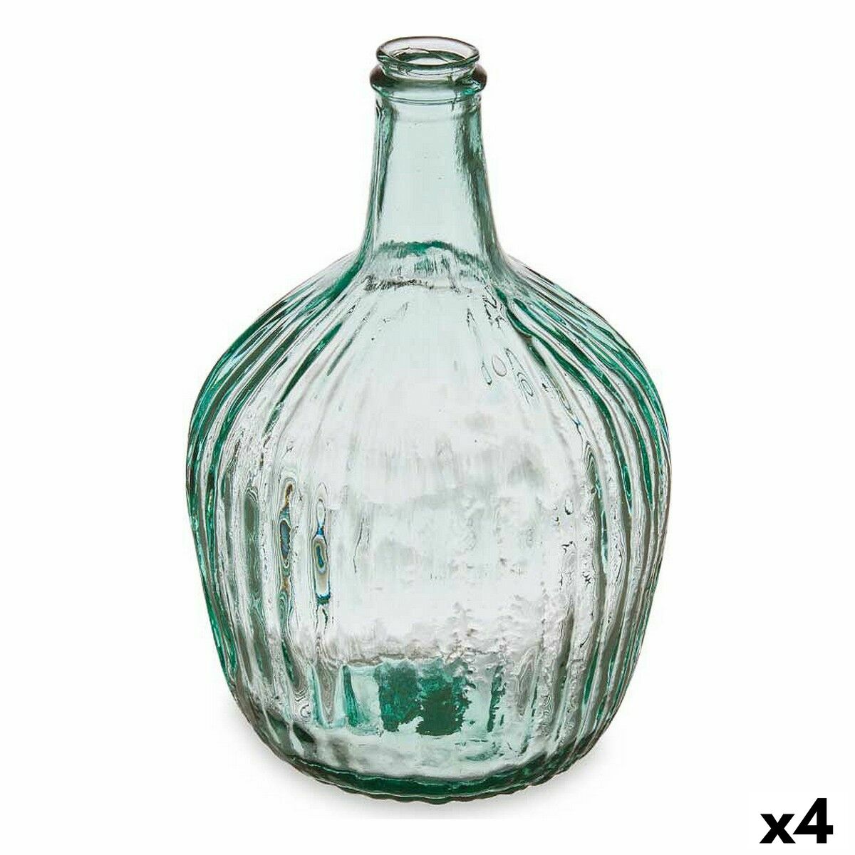 Flaska 2255/04R Transparent Ränder 4 L 16 x 29,5 x 16 cm Dekoration (4 antal)