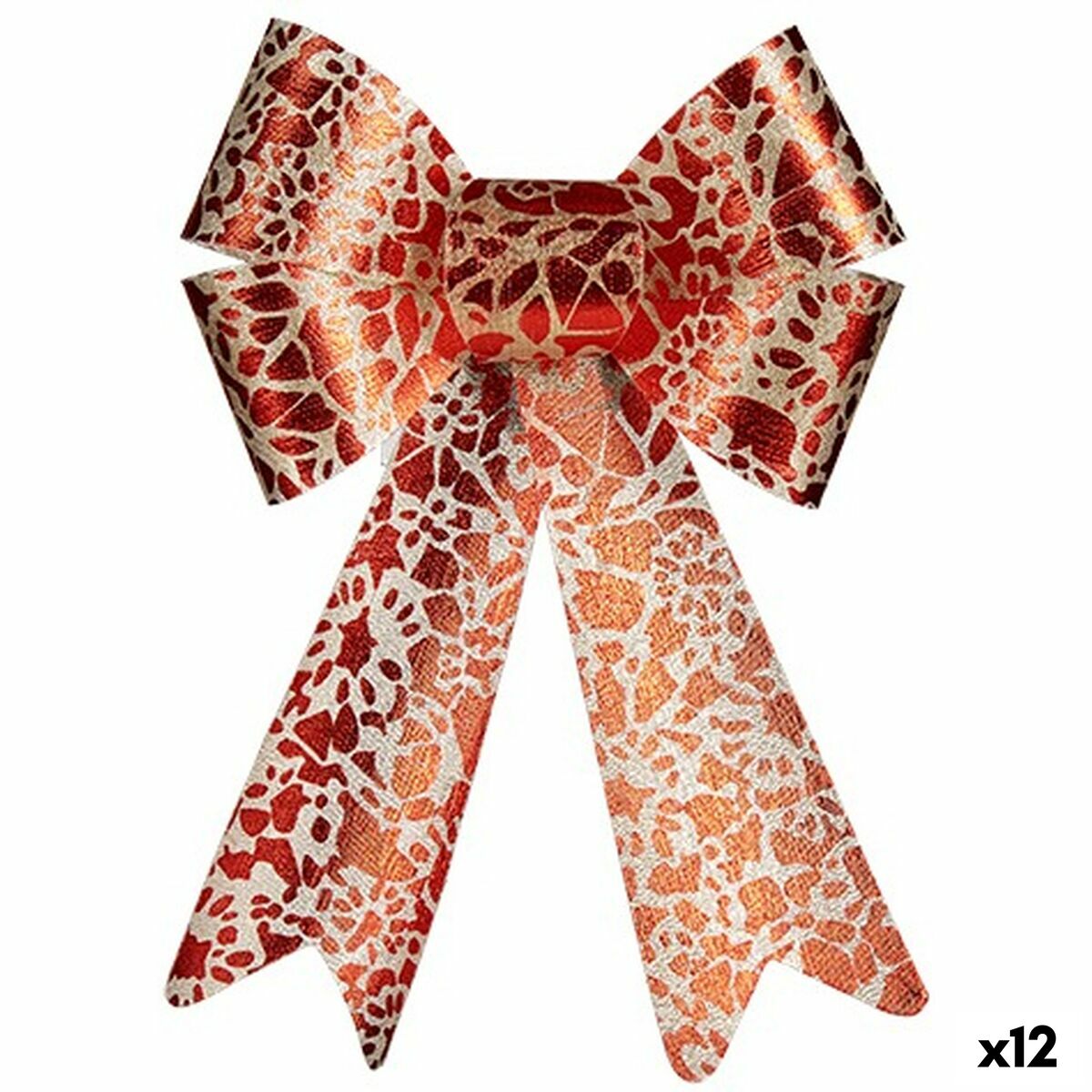 Lasso Julgranskula Röd Gyllene PVC 16 x 24 x 4 cm (12 antal)