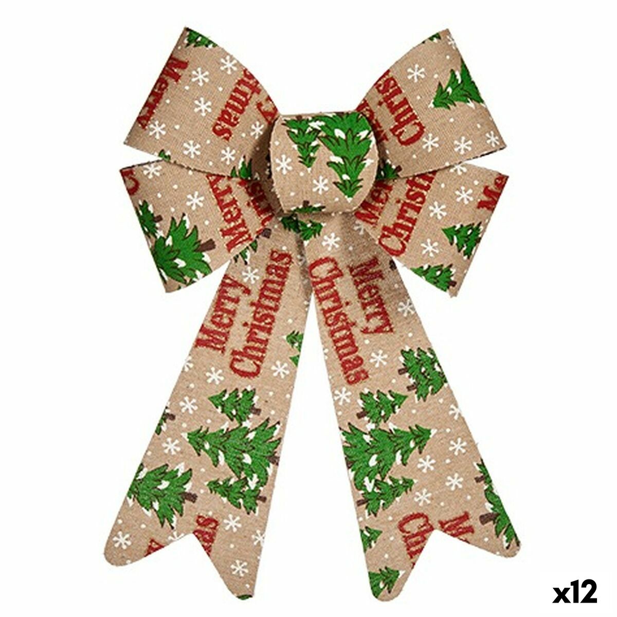Lasso Merry Christmas Julgranskula Multicolour PVC 16 x 24 x 4 cm (12 antal)