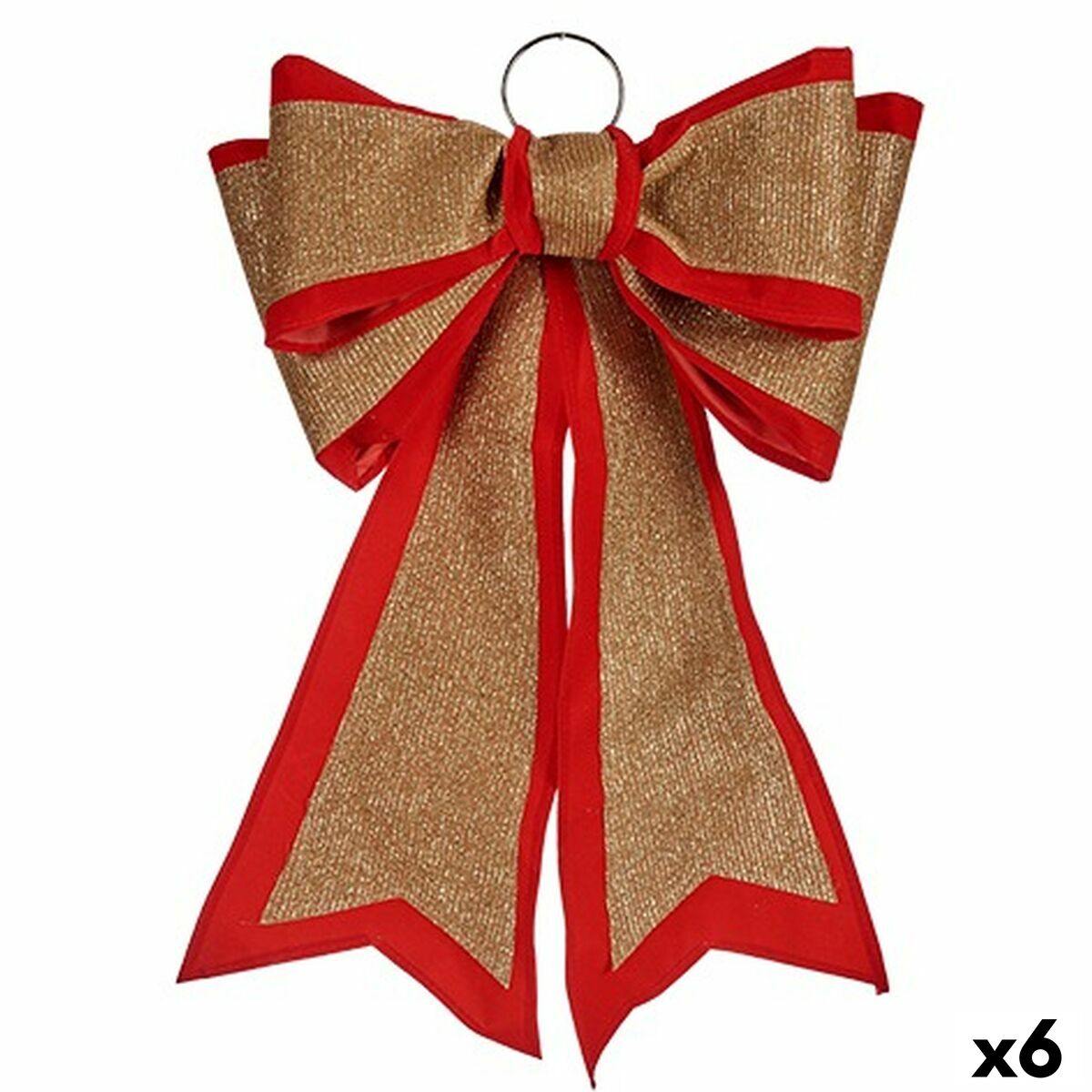 Lasso Julgranskula 40 x 60 cm Röd Gyllene PVC (6 antal)