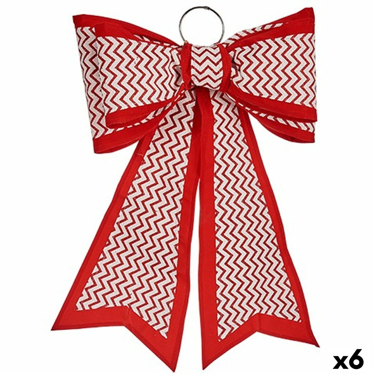 Lasso Julgranskula 40 x 60 cm Vit Röd PVC (6 antal)