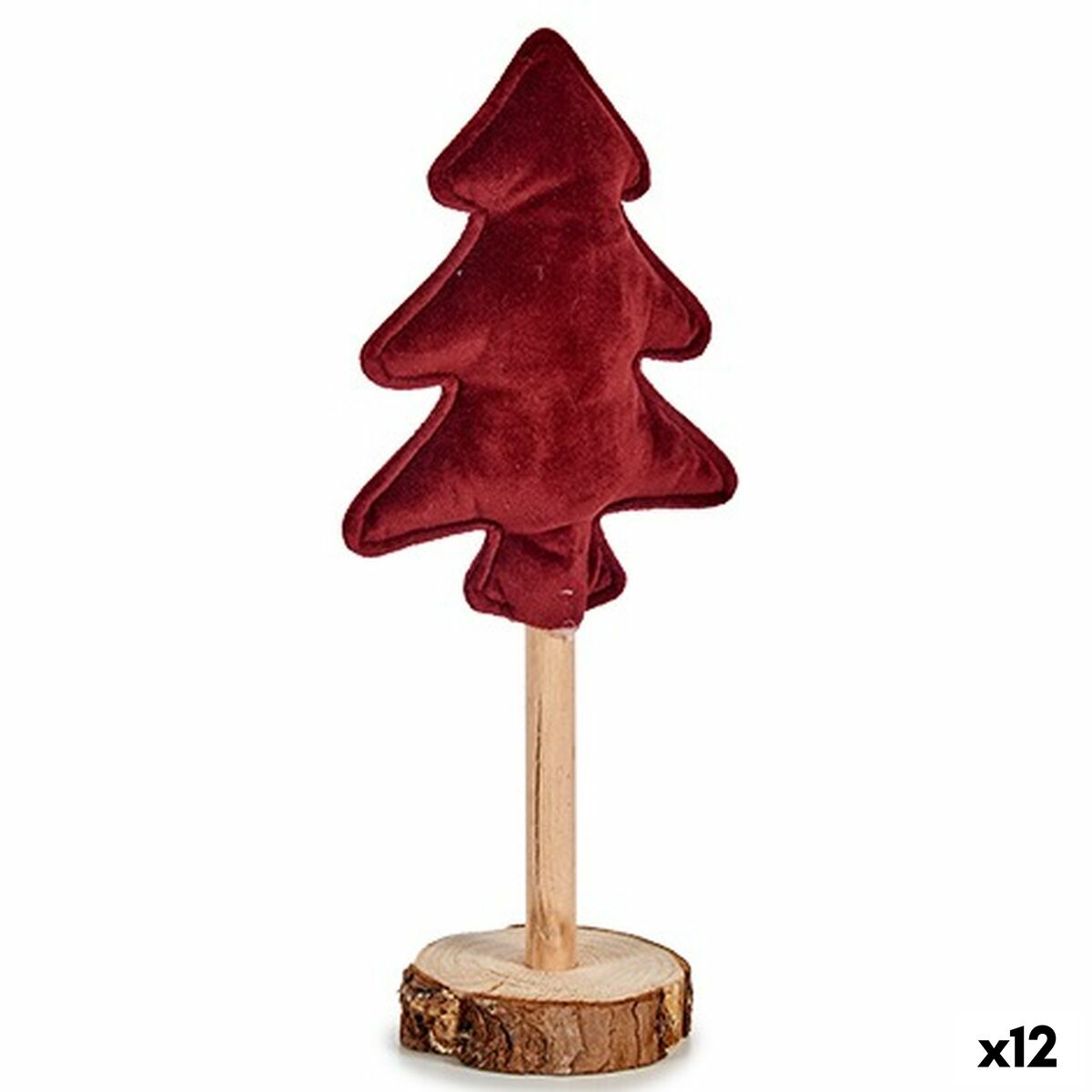 Julgran Polyester Rödbrun Trä 9,5 x 32 x 13 cm (12 antal)