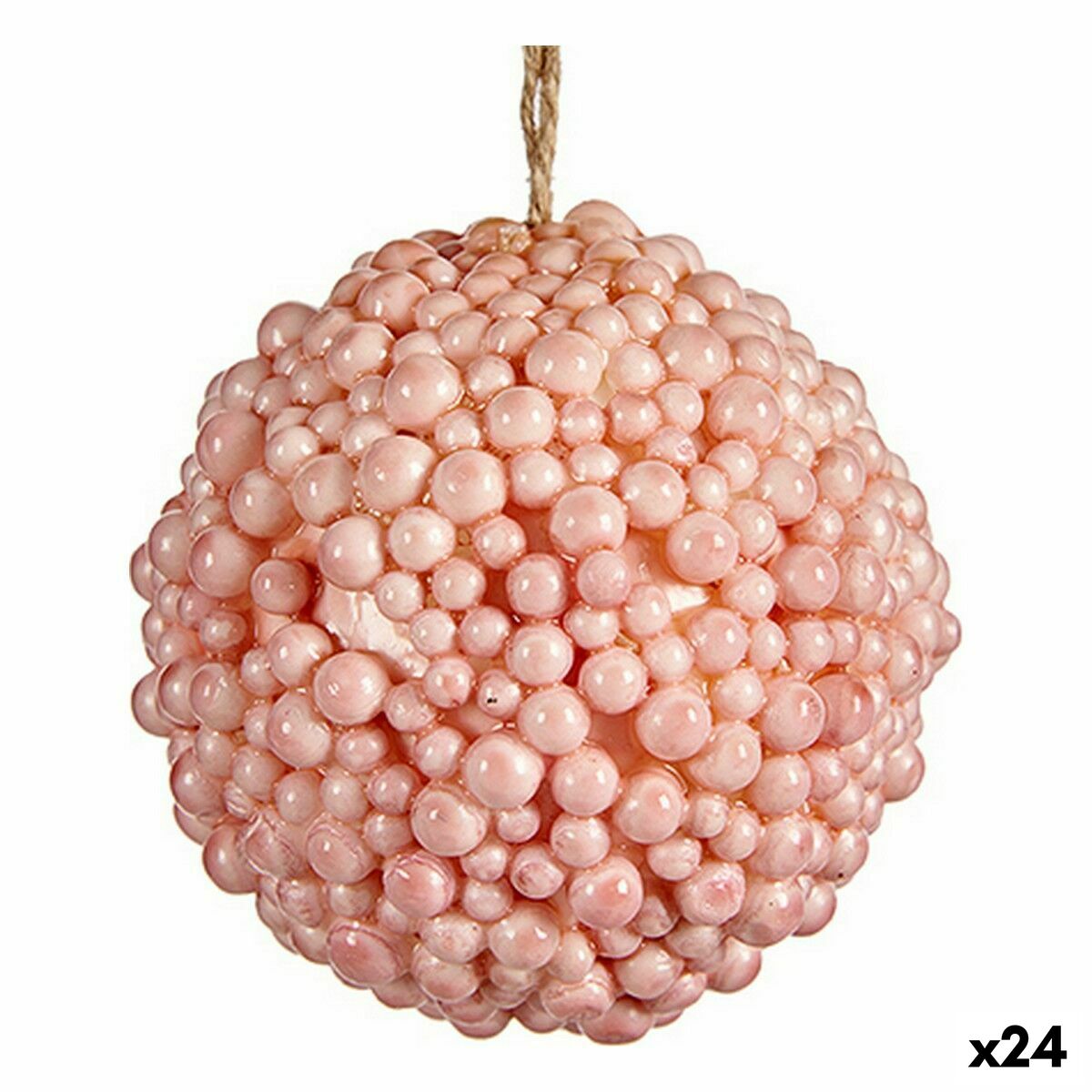 Julgranskula Rosa Plast 8 x 8 x 8 cm (24 antal)