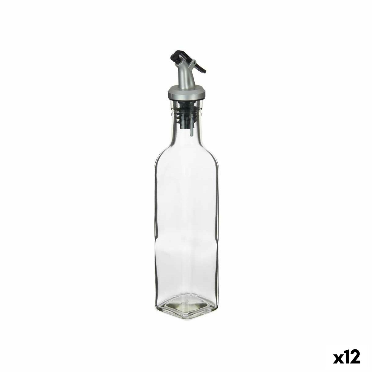 Oljeflaska Vivalto YHP-F0421A/DH12 Transparent Glas Stål 250 ml 5 x 24,5 x 5 cm (12 antal)