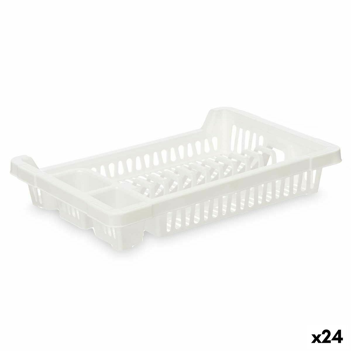 Diskställ Kinvara 2601407-2 Vit Plast 42,5 x 7 x 29,5 cm (24 antal)