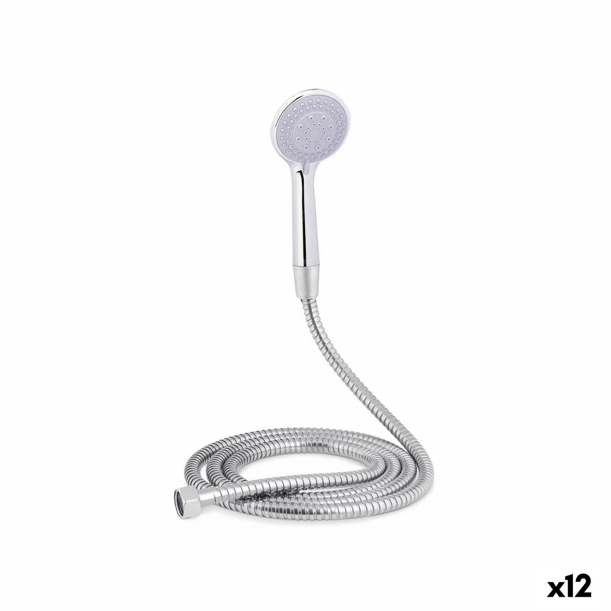 Ett duschhuvud med en slang för att rikta flödet Berilo 170 Metall 2 m (12 antal)